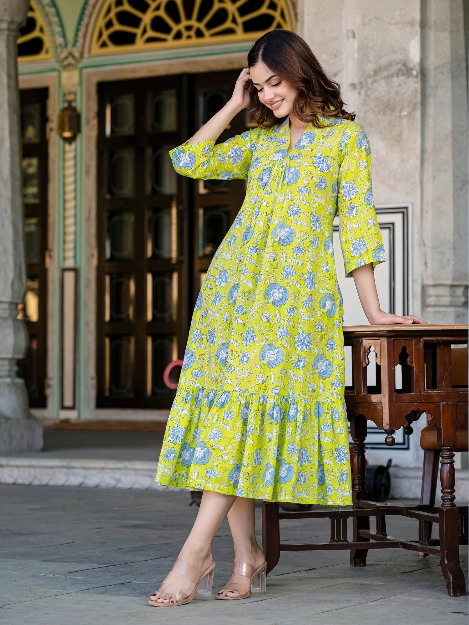 Darzaania Ravya Pure Cotton Dress - Main Image