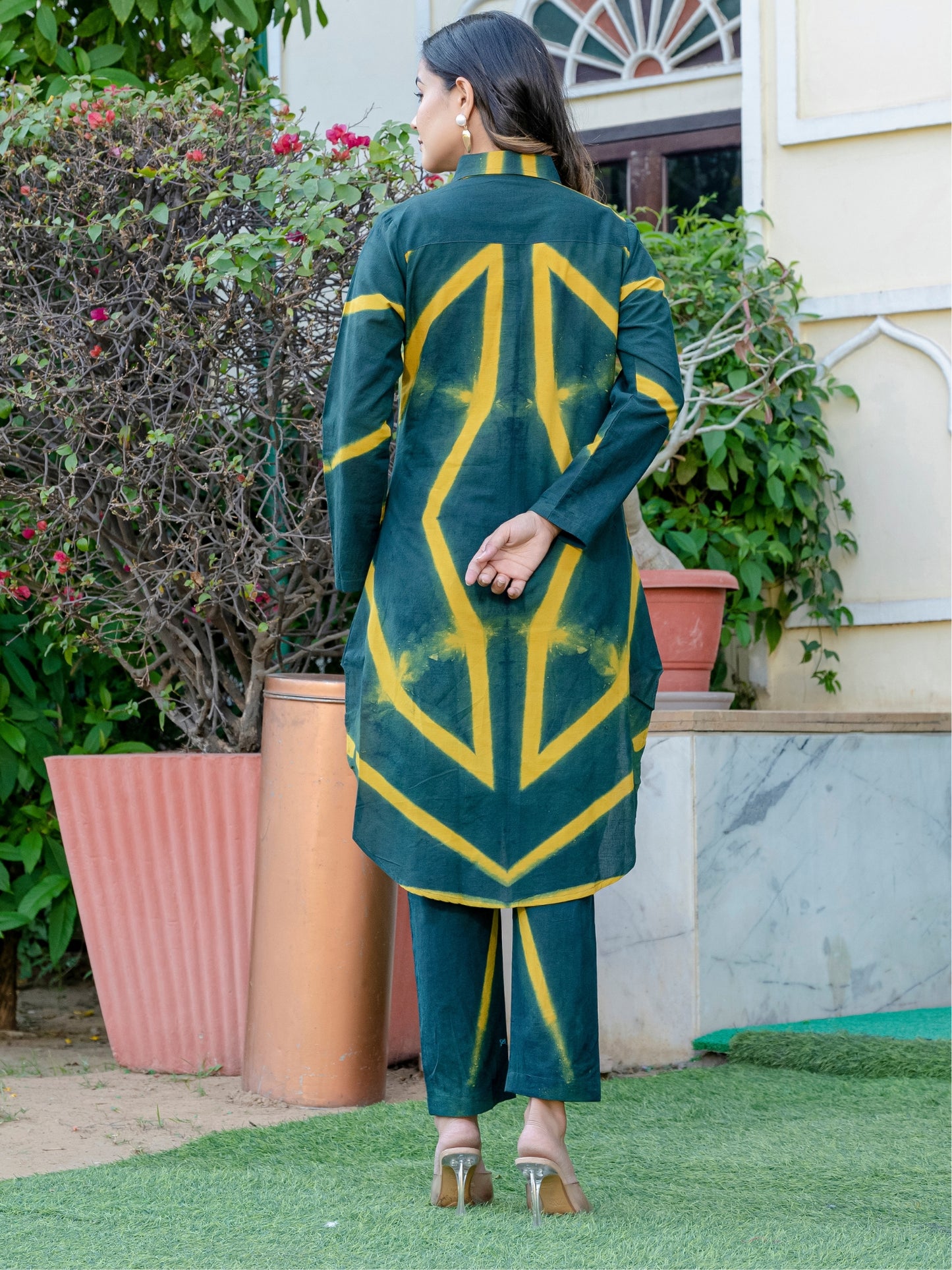 Green Color Cotton Co-ord sets online