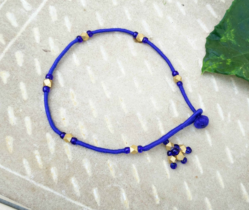Blue Anklets Online CraftsandLooms