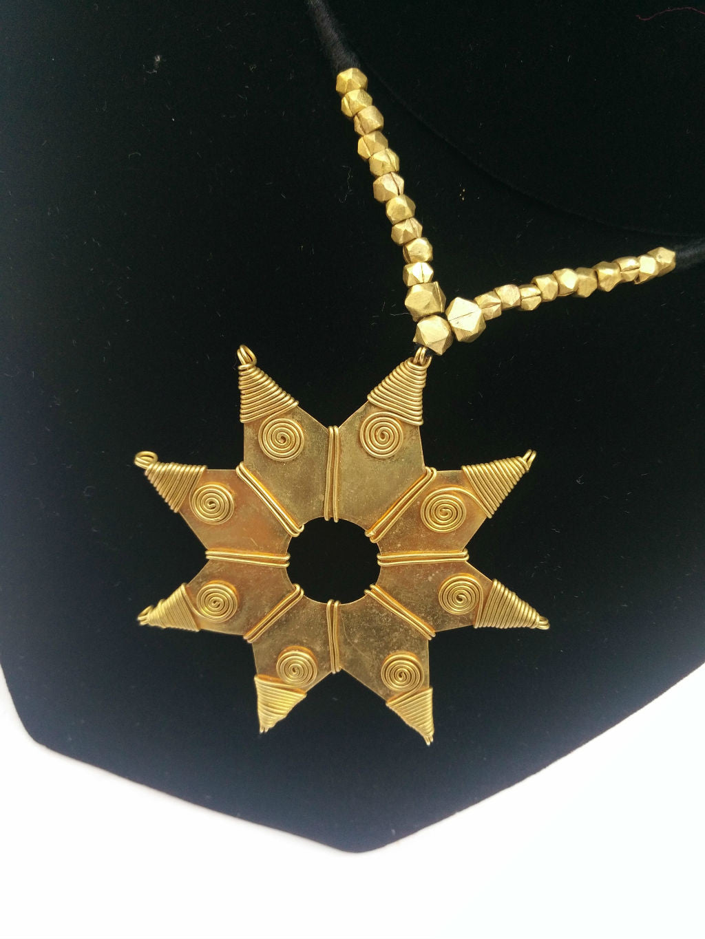 Star Dokra pendant necklce