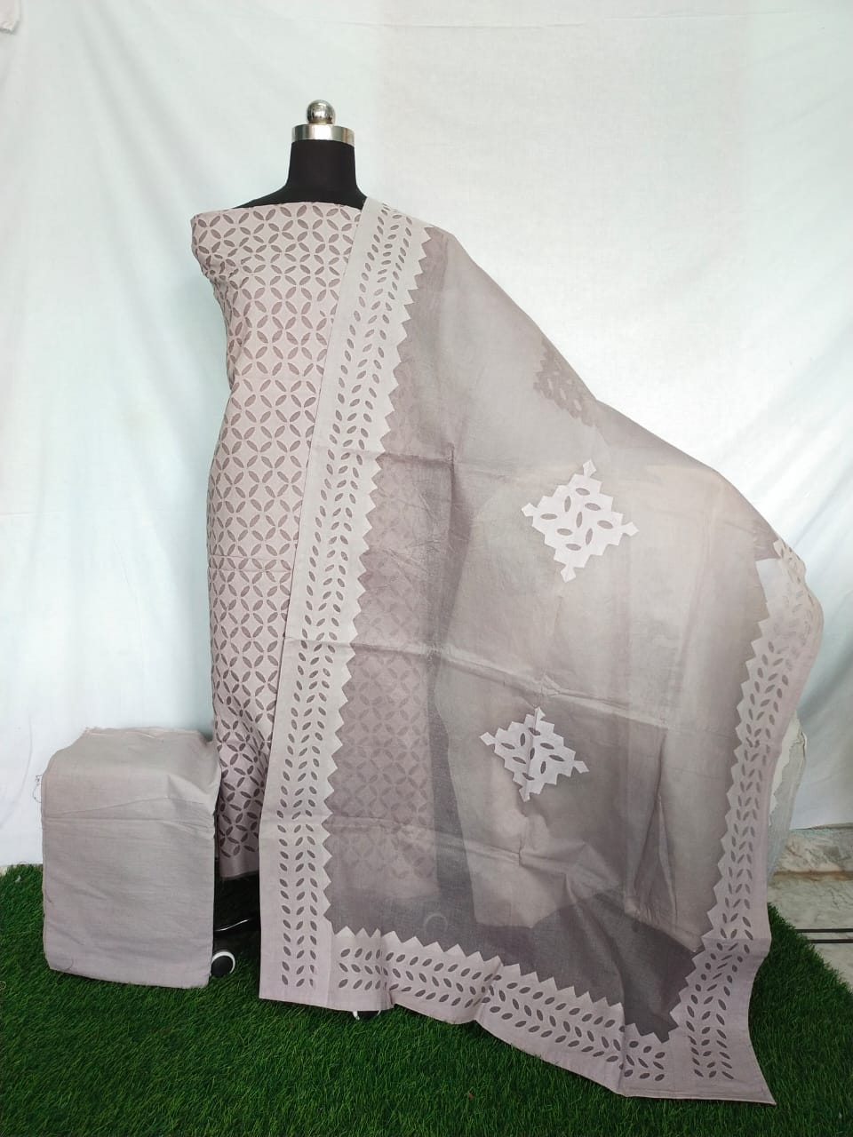 Applique Cut Work Cotton Suits Onlline