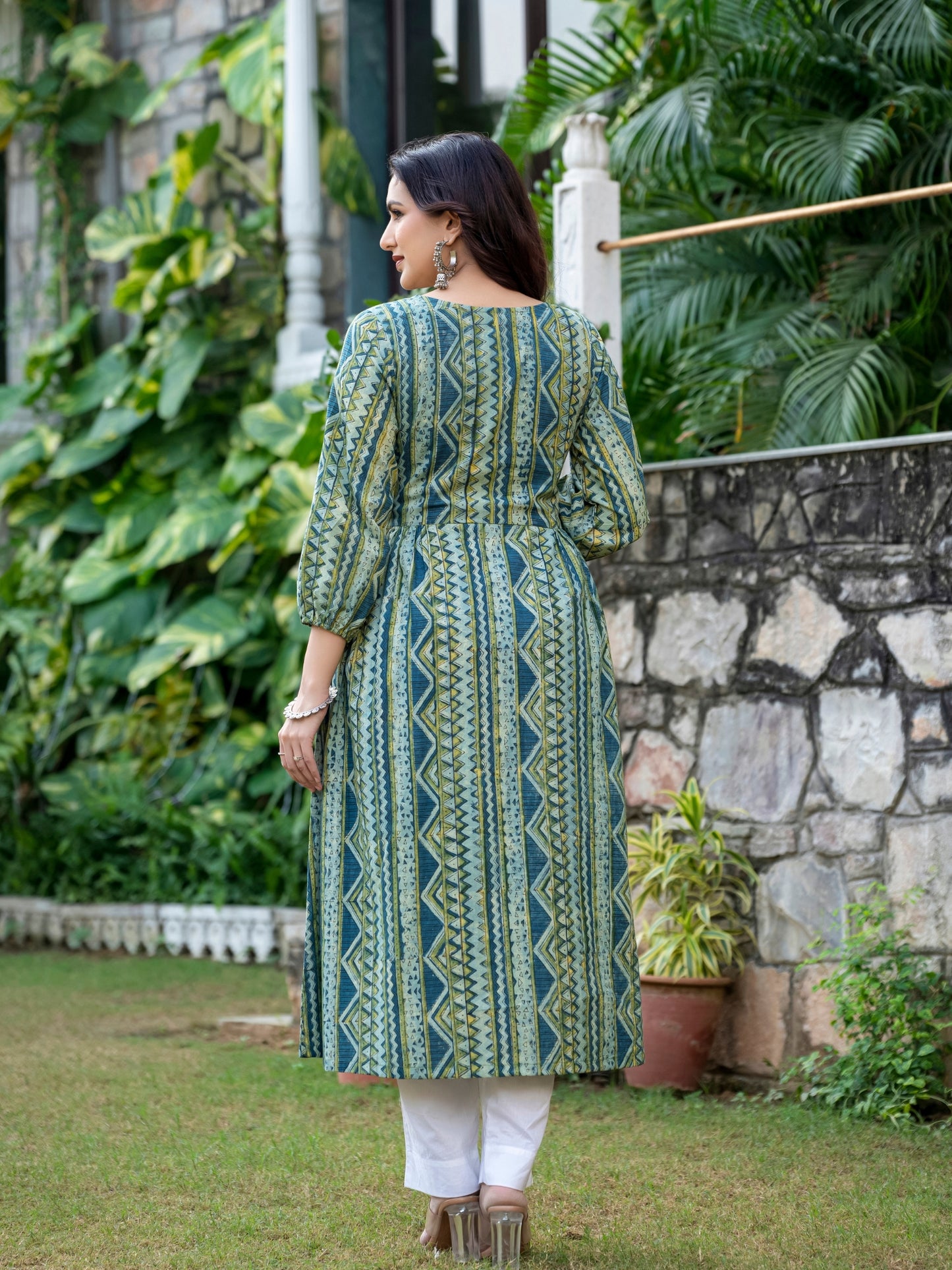 Shanaya Ajrakh Work Cotton Kurta