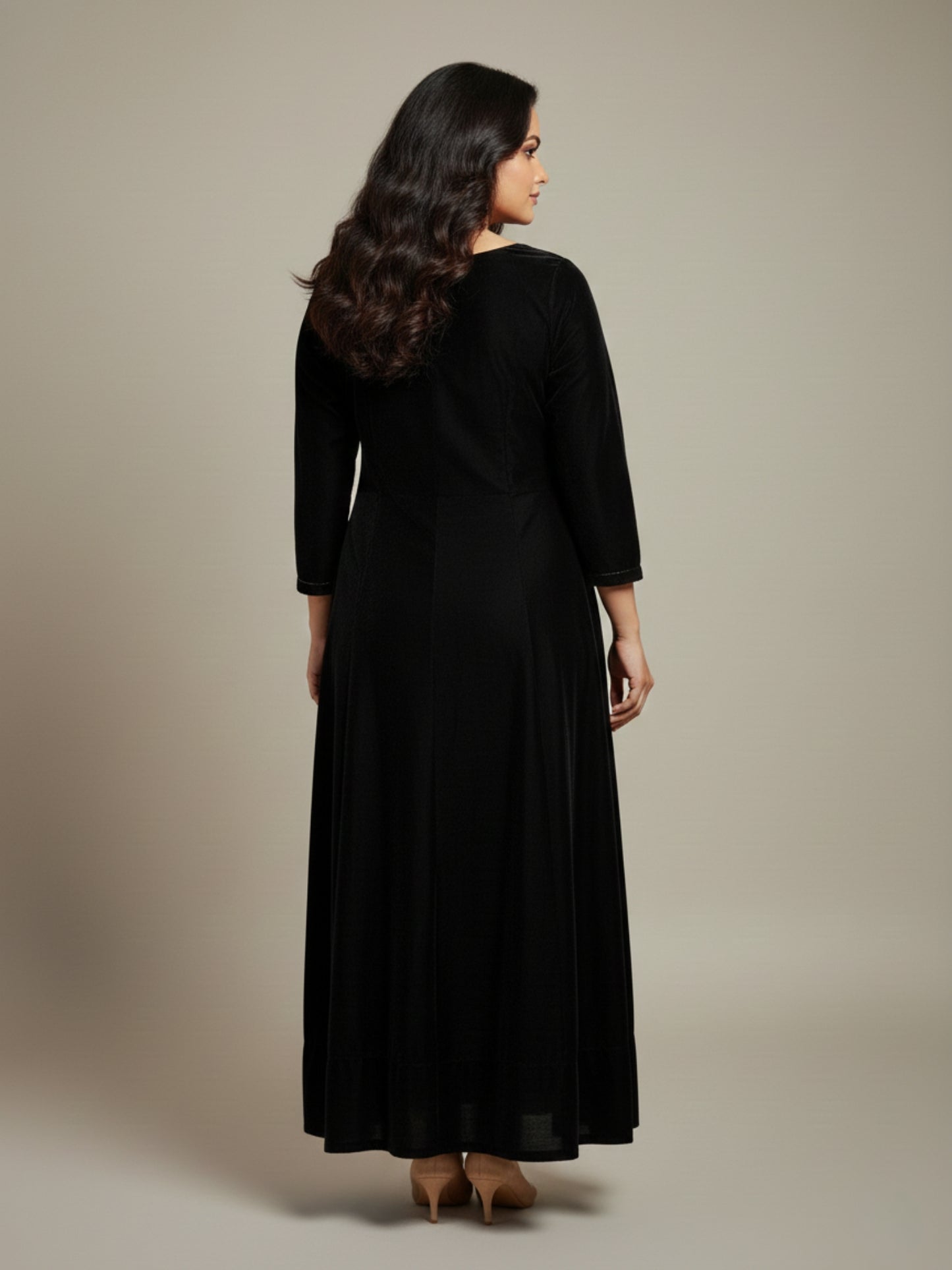 Black Velvet maxi dress Darzaania