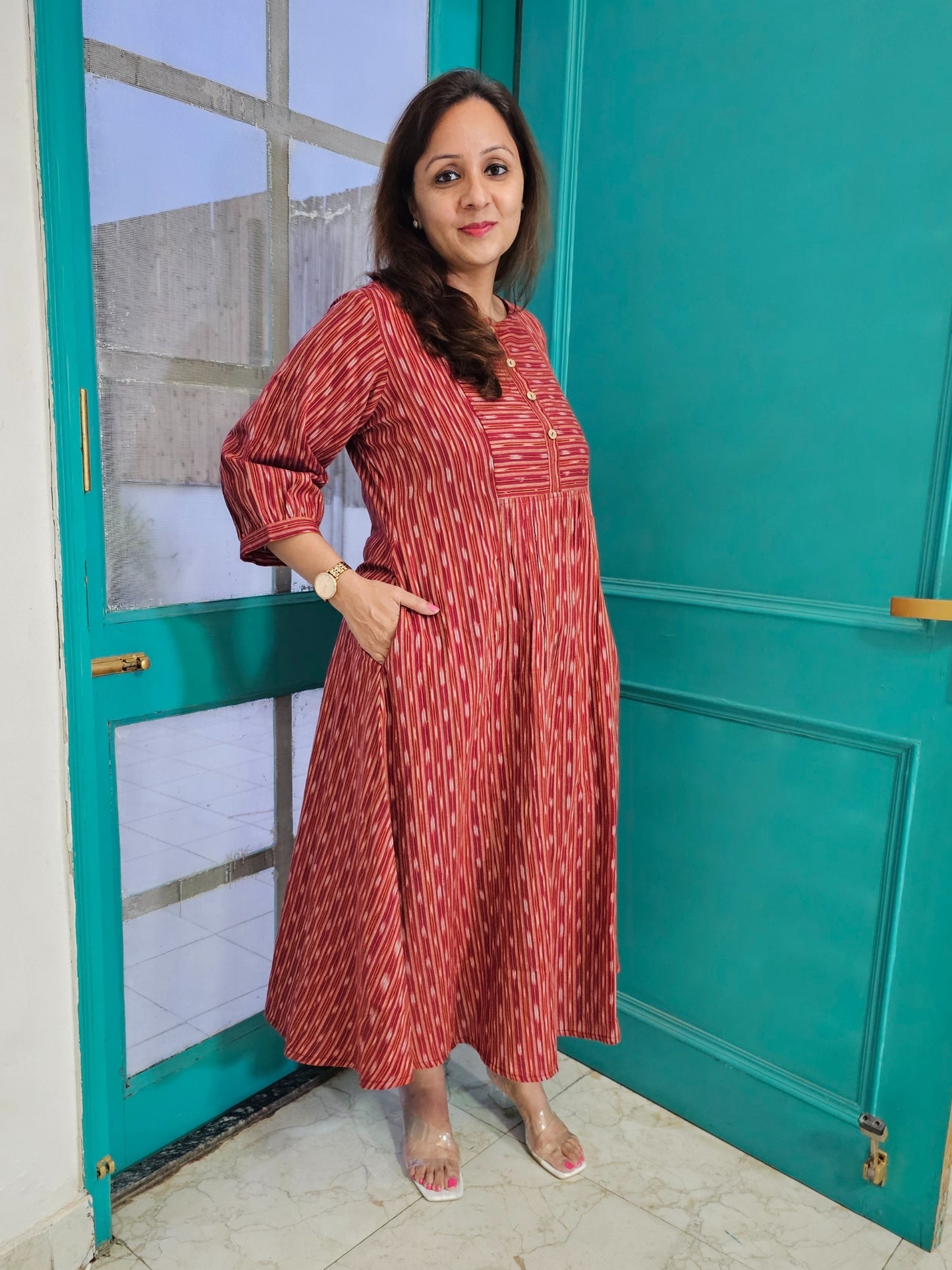 Inaya Cotton Yoke Dress