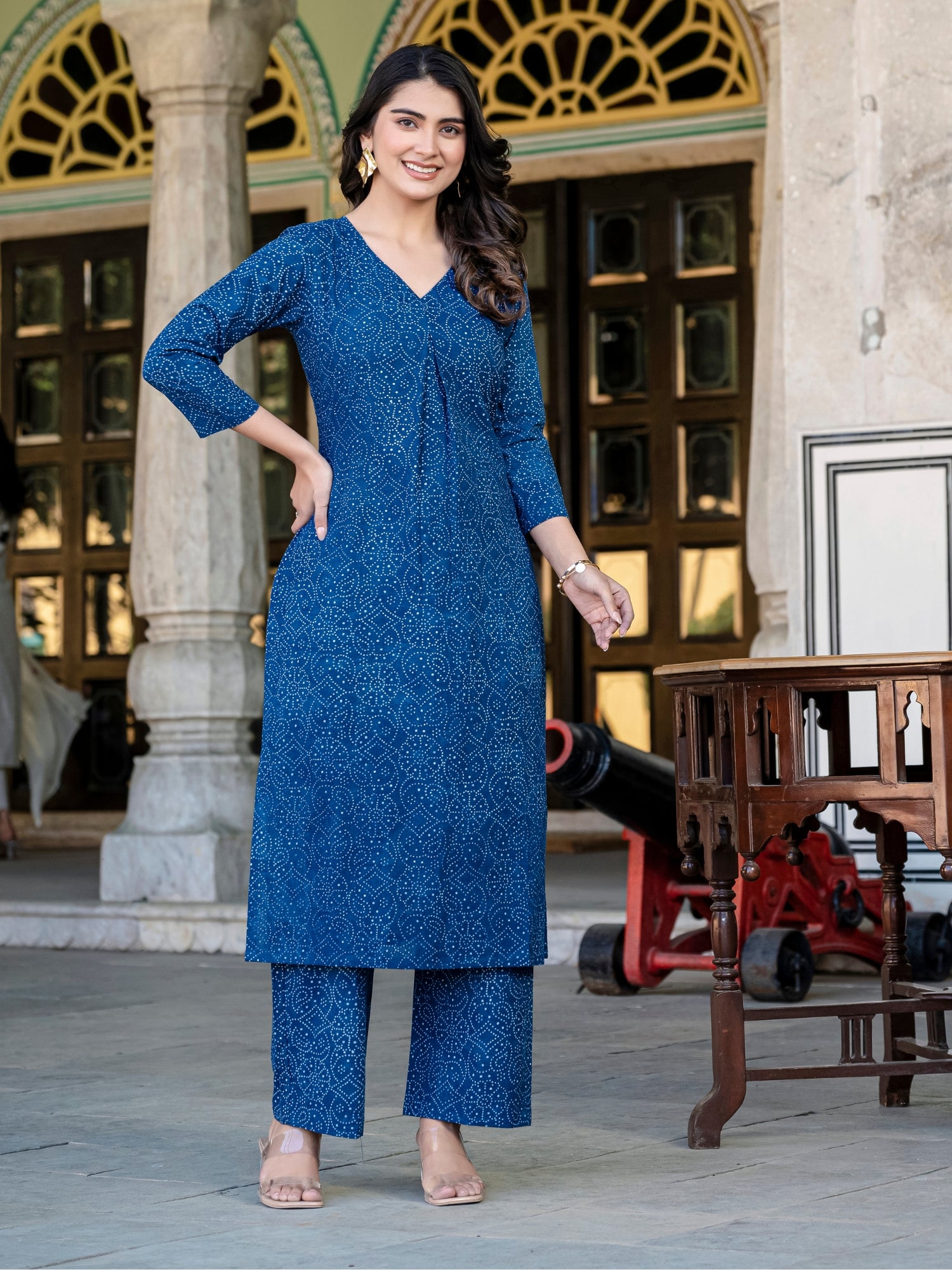 Indigo Blue Kurti Set Online