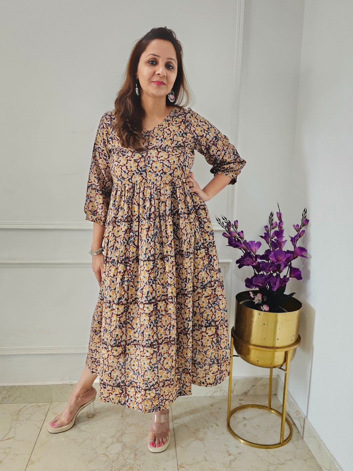 Nayonika Kalamkari Cotton Dress