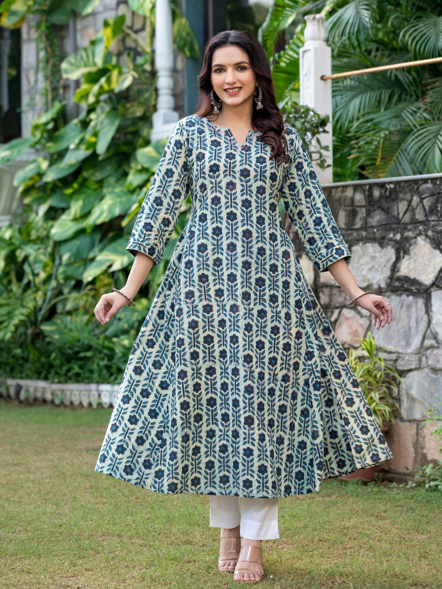 Shraya Ajrakh Work Cotton Kurta