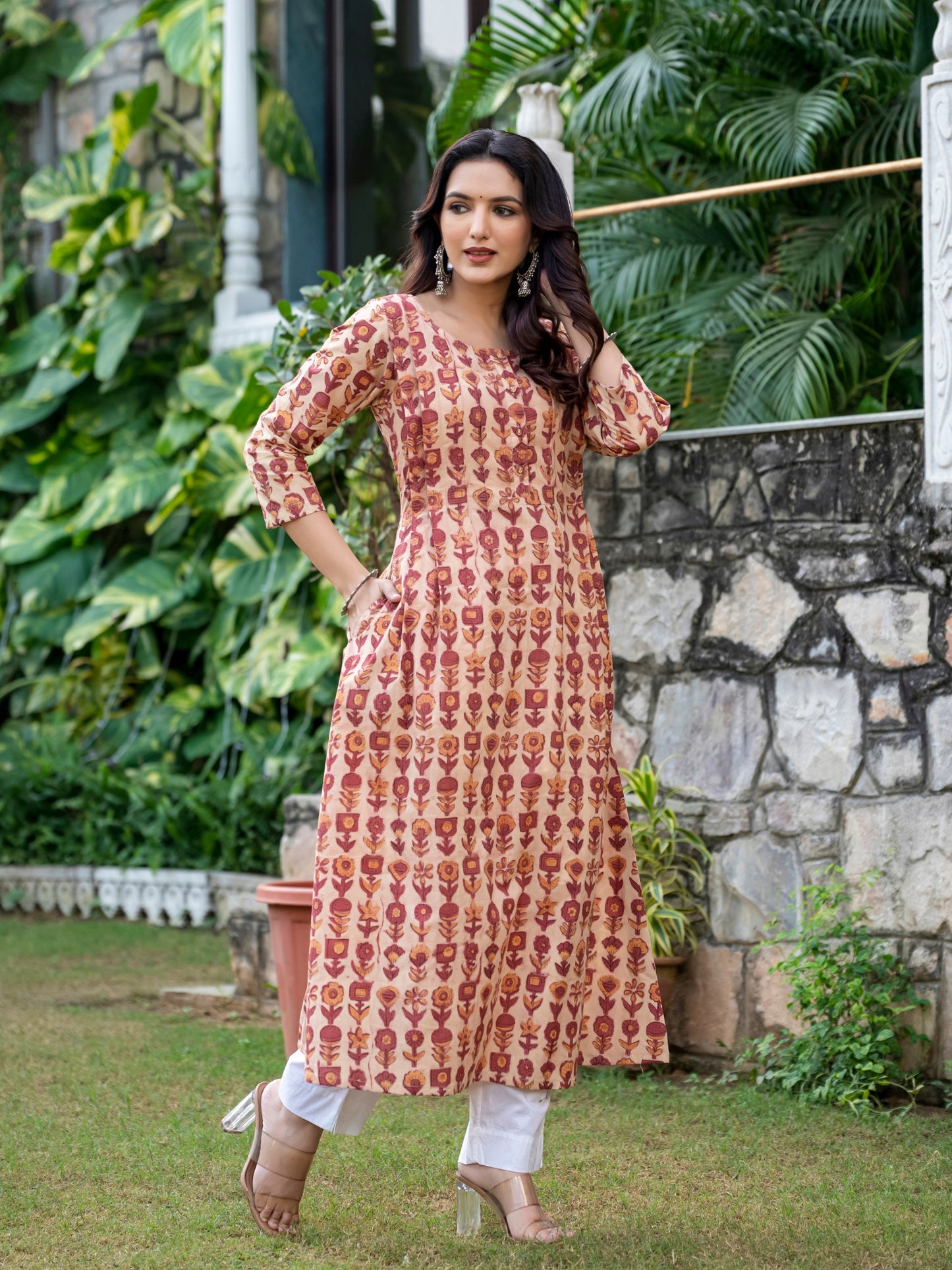 Sara Ajrakh Work Cotton Kurta