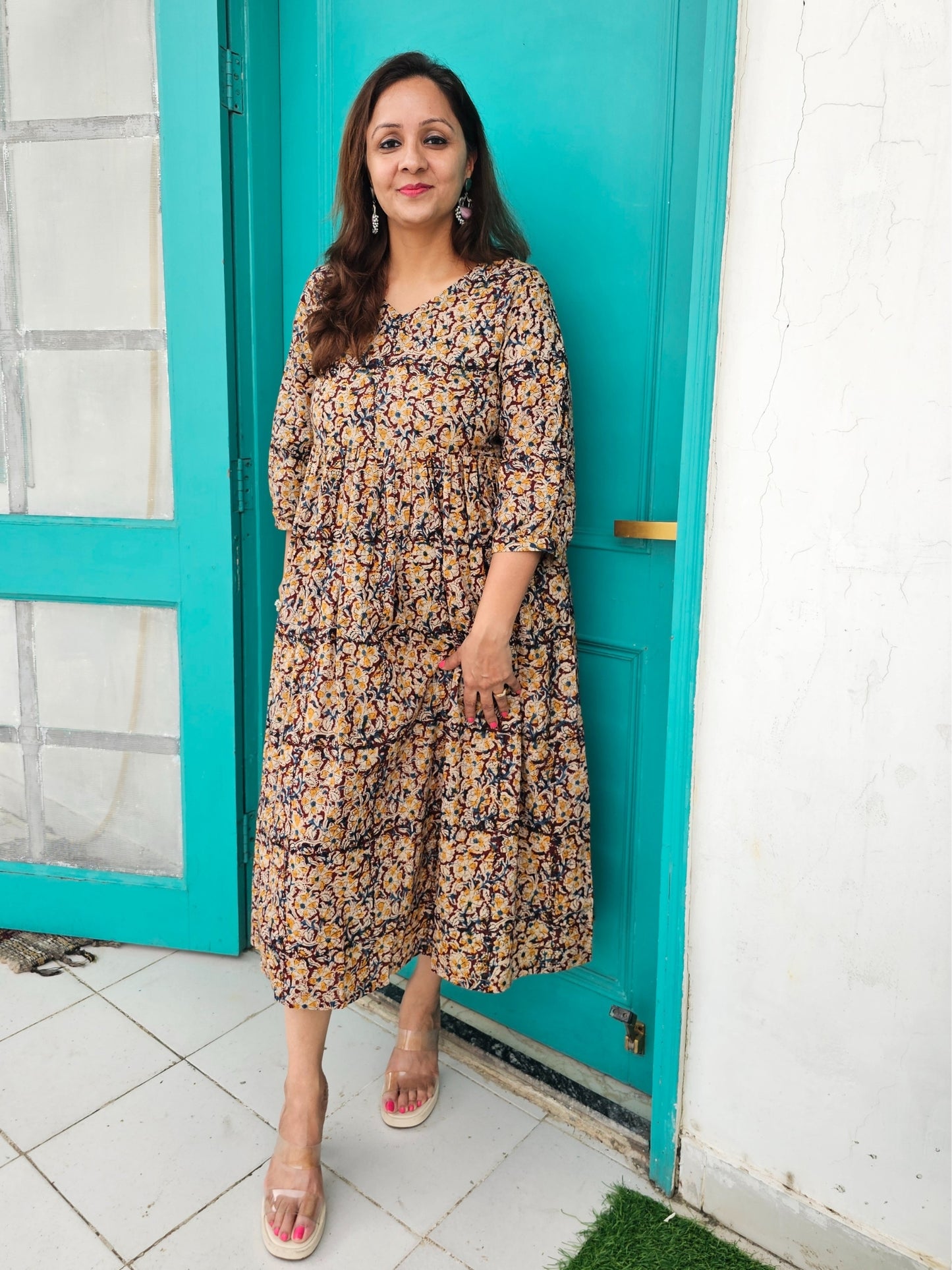 Nayonika Kalamkari Cotton Dress