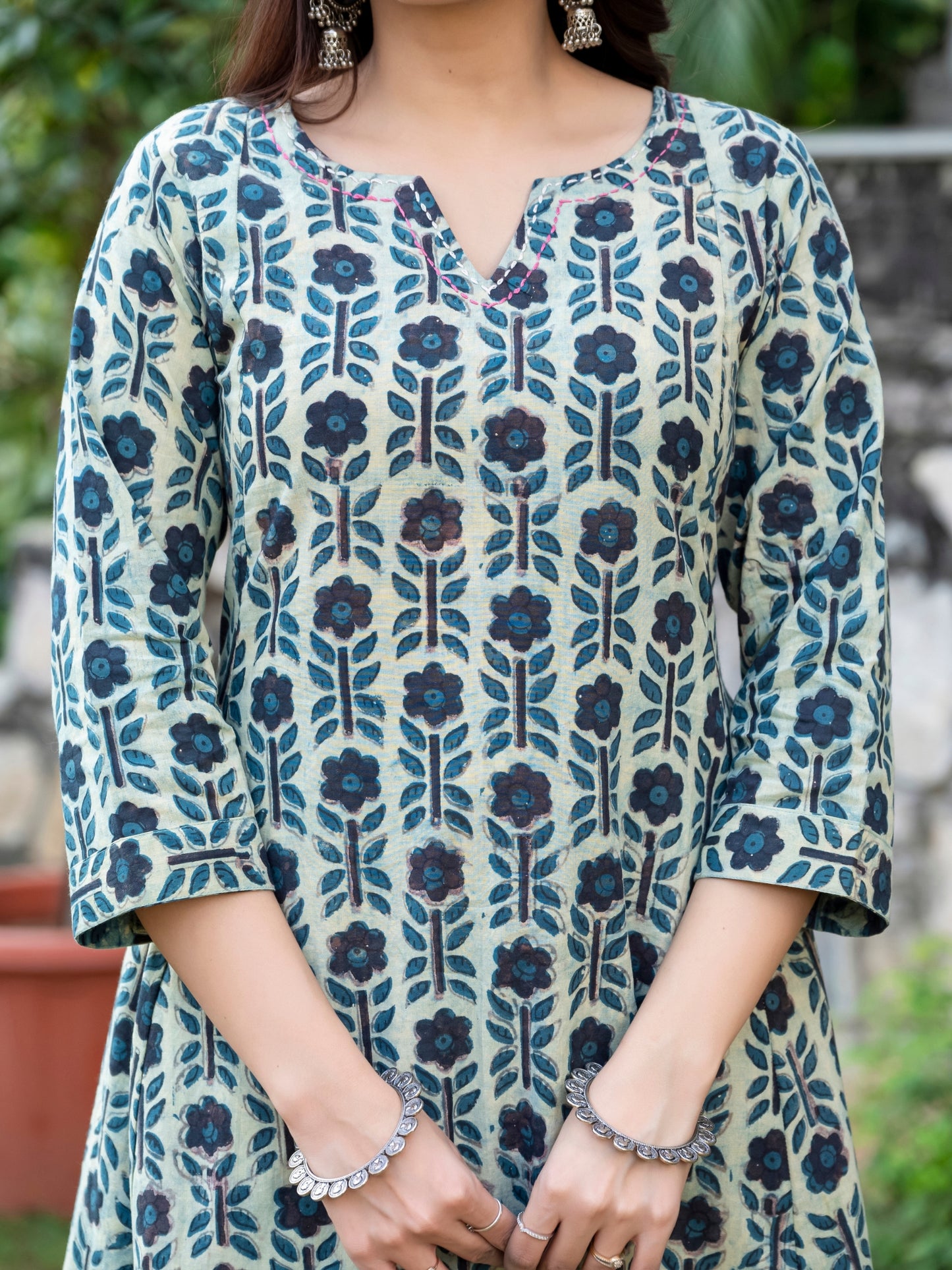 Shraya Ajrakh Work Cotton Kurta