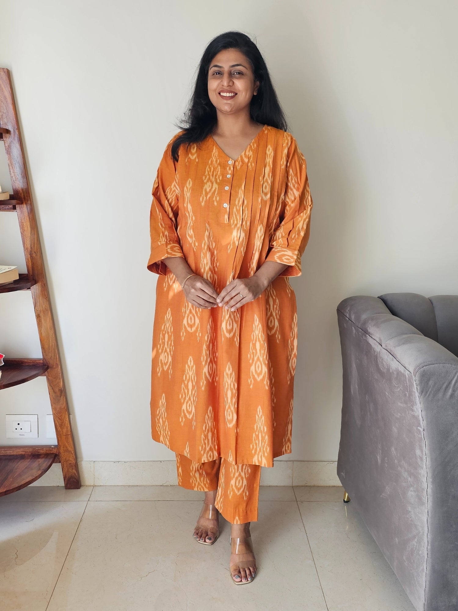 Size-inclusive mustard co-ord set with customizable options