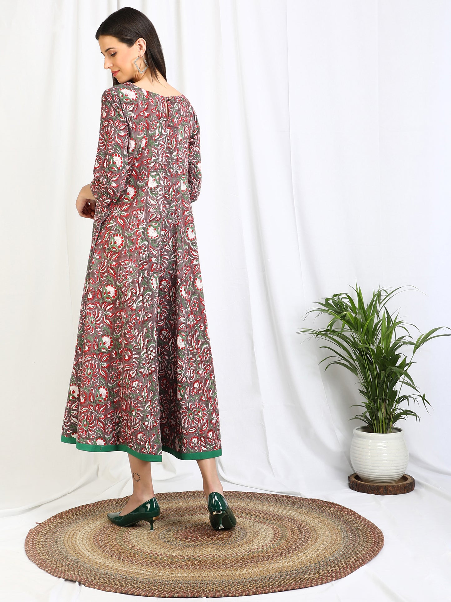 Floral Kalidaar Anarkali Dress for women