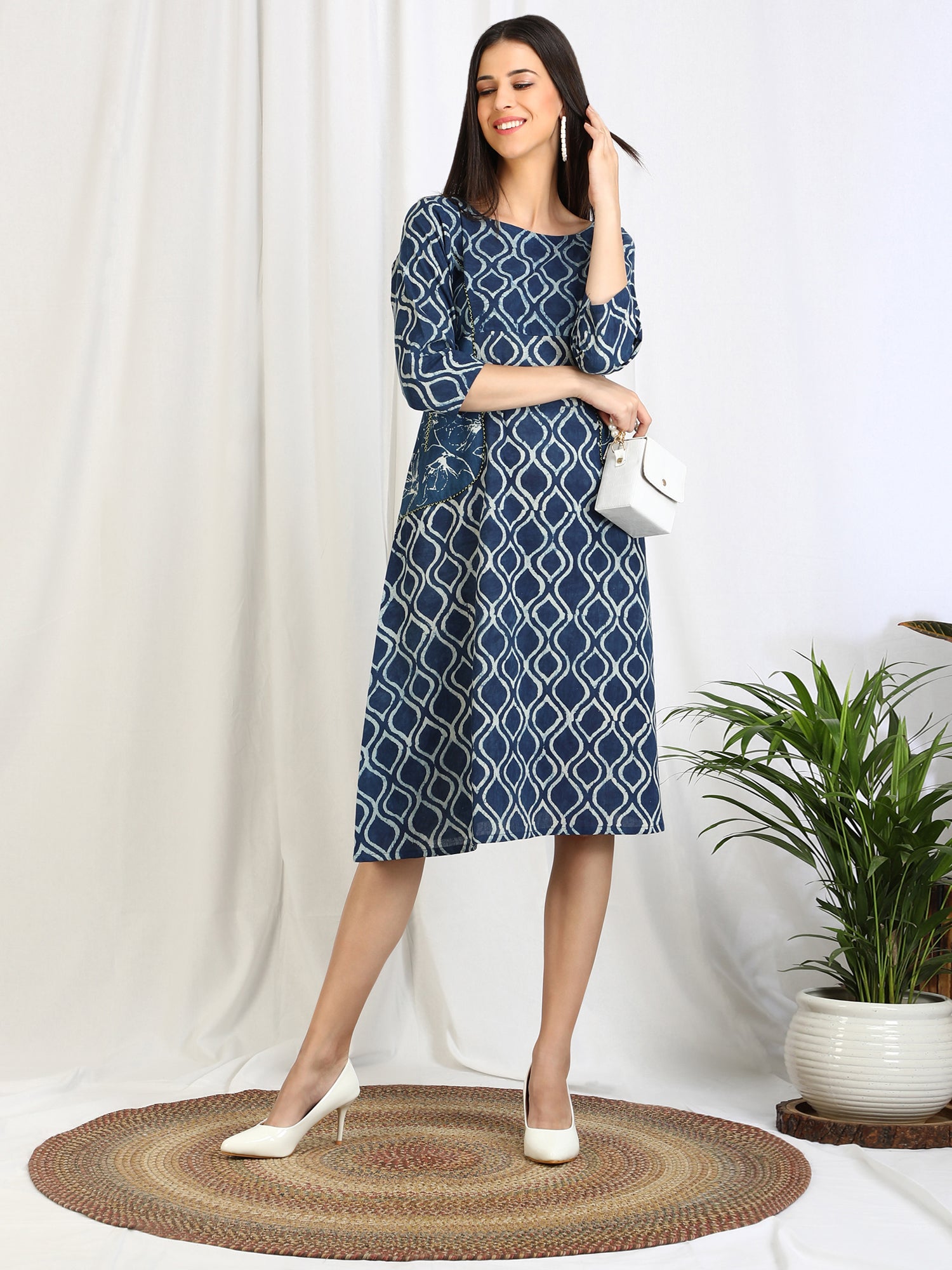 Indigo cotton outlet dress