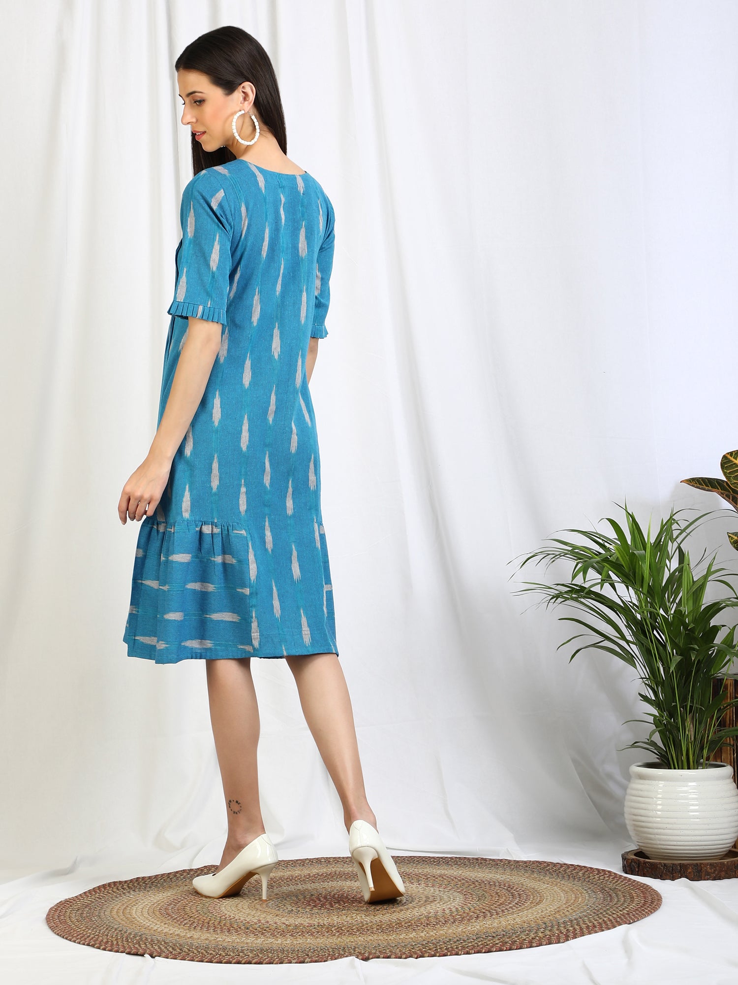UNIBLISS Women's Cotton Skater Knee Length Dress | One piece dress design,  One piece dress knee length, Knee length dress