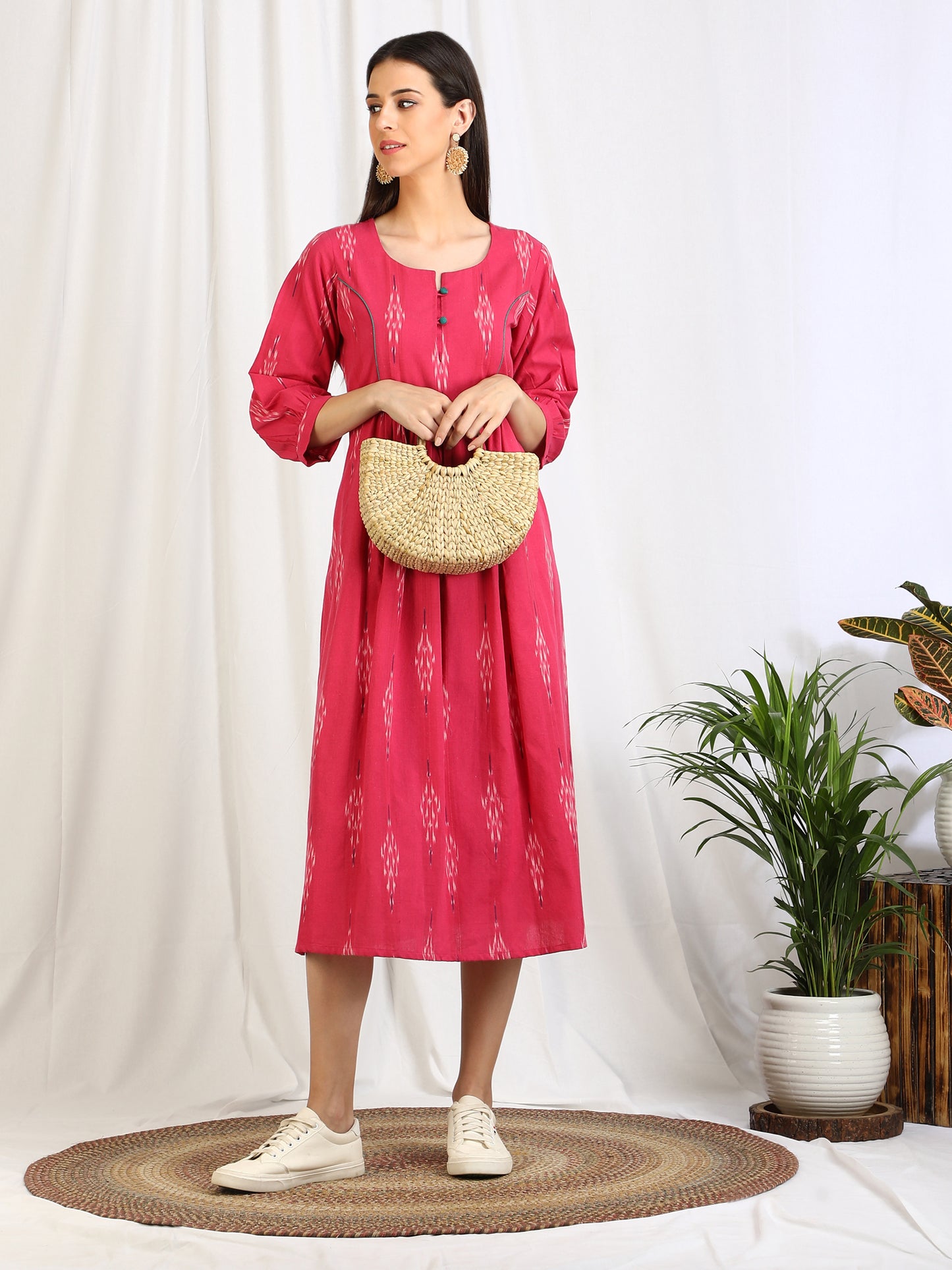 Darzaania Ikat cotton dresses for women