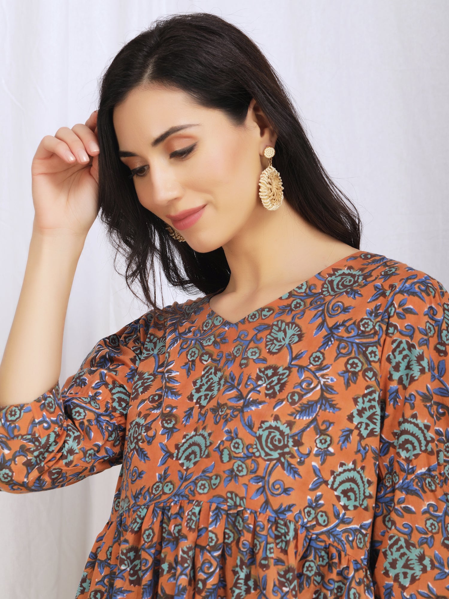 Dabu Print Cotton Loose Fit Top at Rs 1250/piece, Women Cotton Tops in New  Delhi