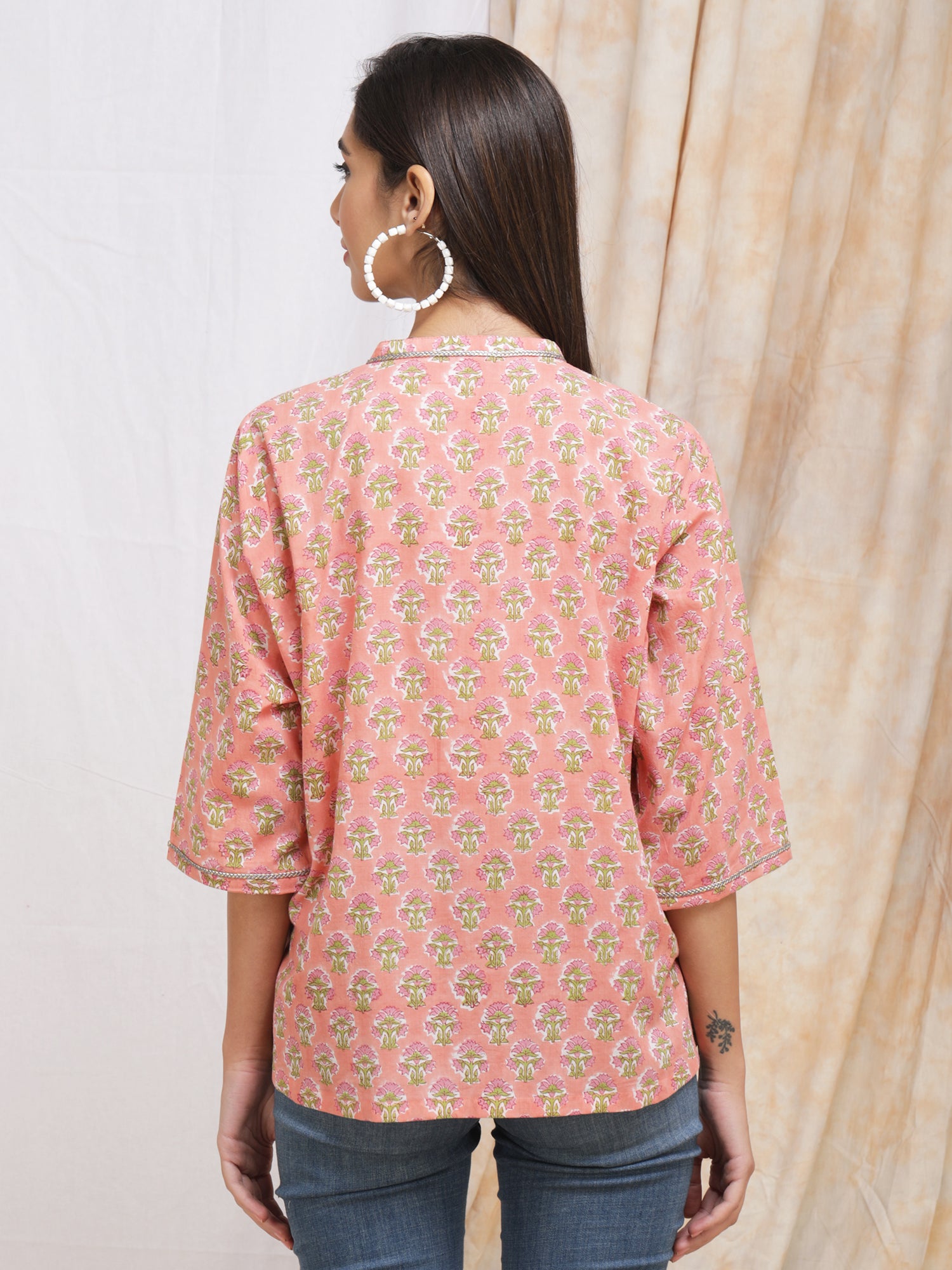 Casual Tops for Women  Organic Cotton Tops – Tagged Pink – Prathaa -  weaving traditions