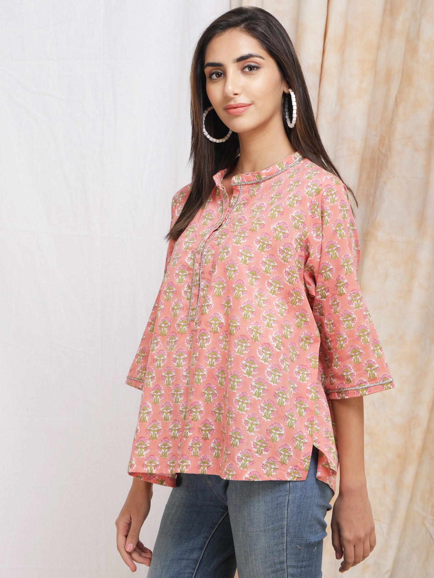 Pure cotton Pink tops for women 