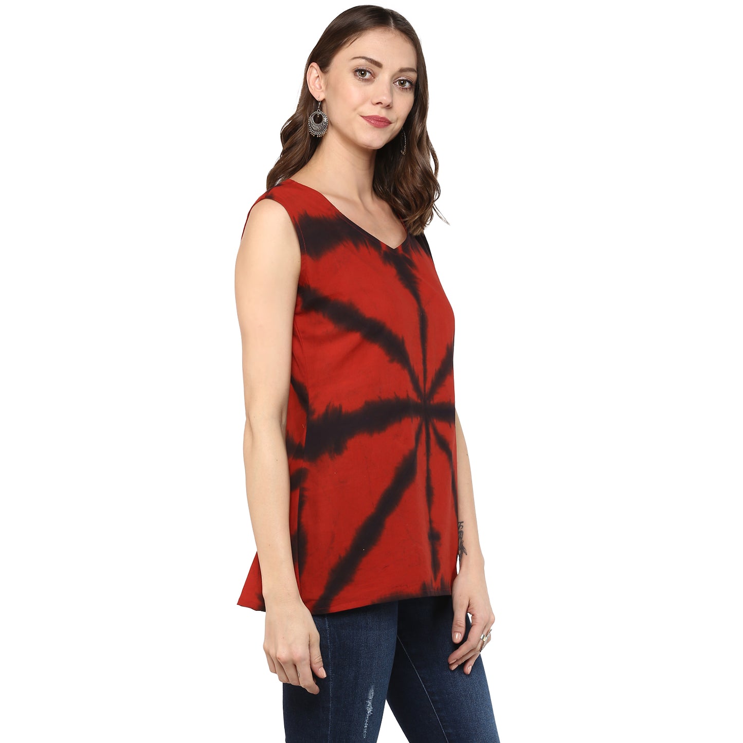 Darzaania Clamp Dyed Tops For Women Online