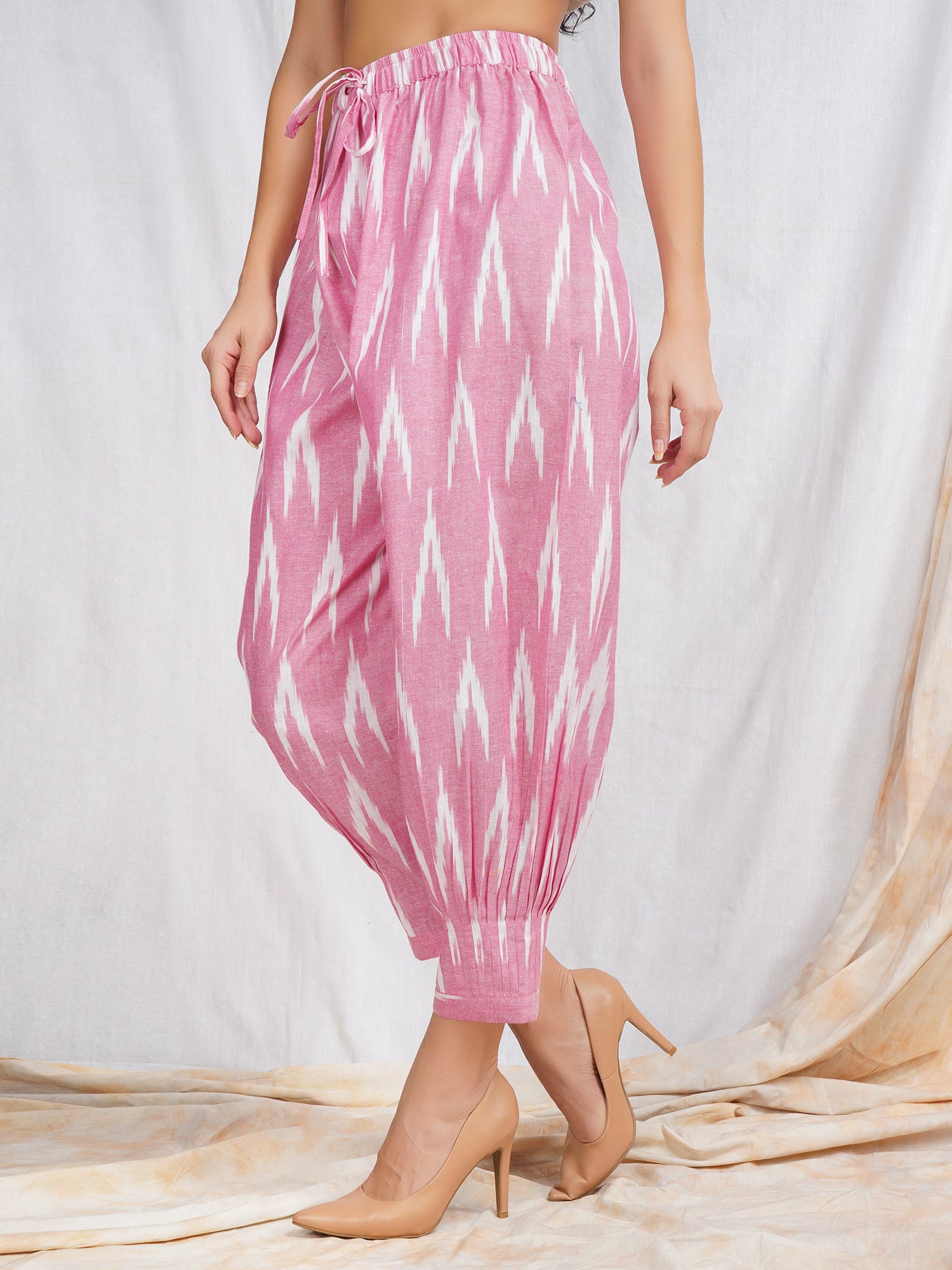 Pink Comfortable Cotton Pants for ladies