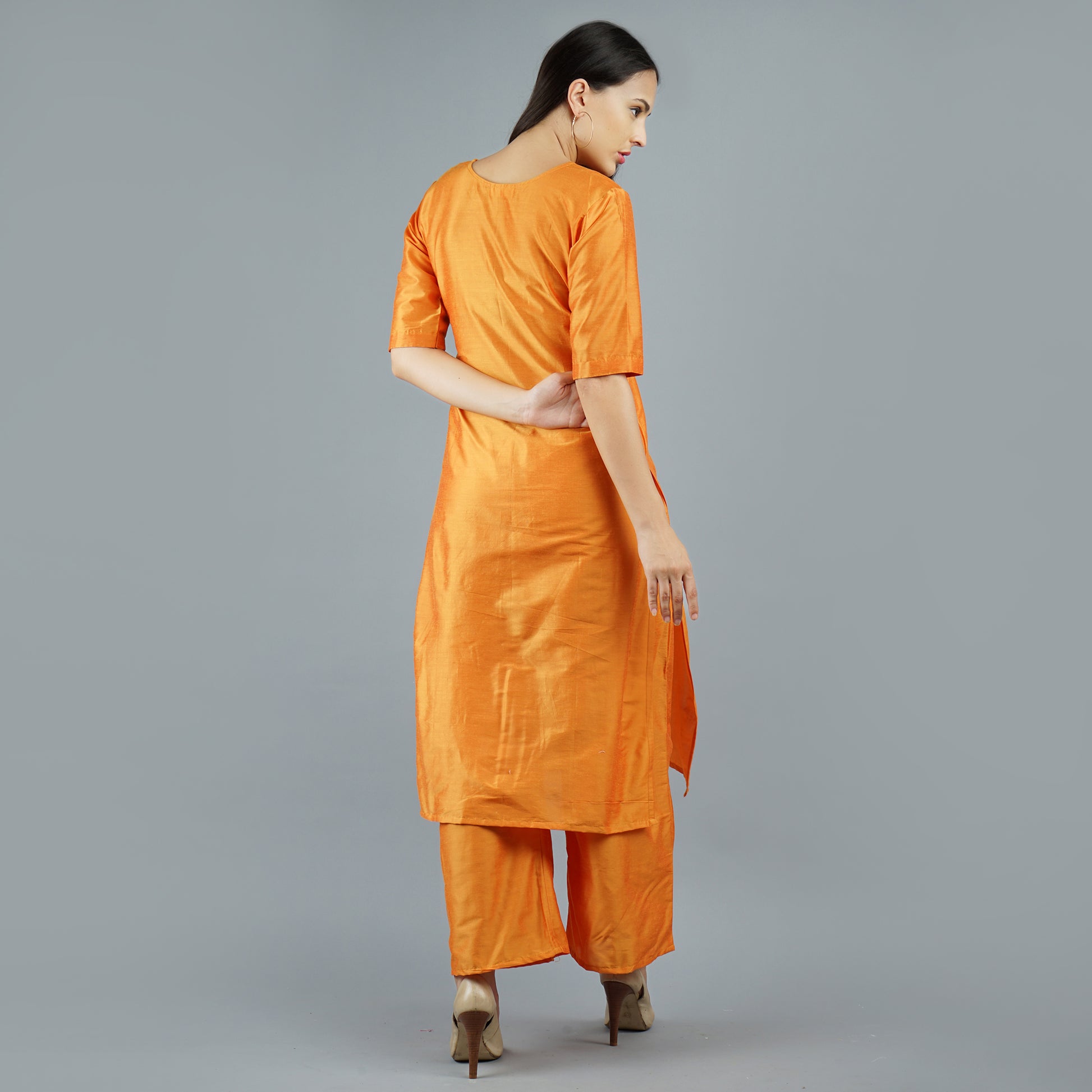 Darzaania Orange Kurtis For Women Online