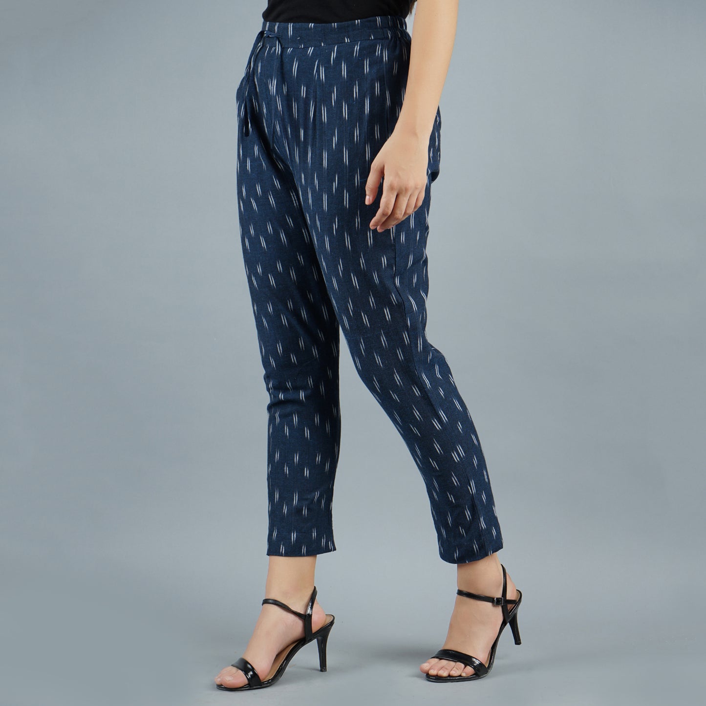 High Ankle Ikat pants for women India