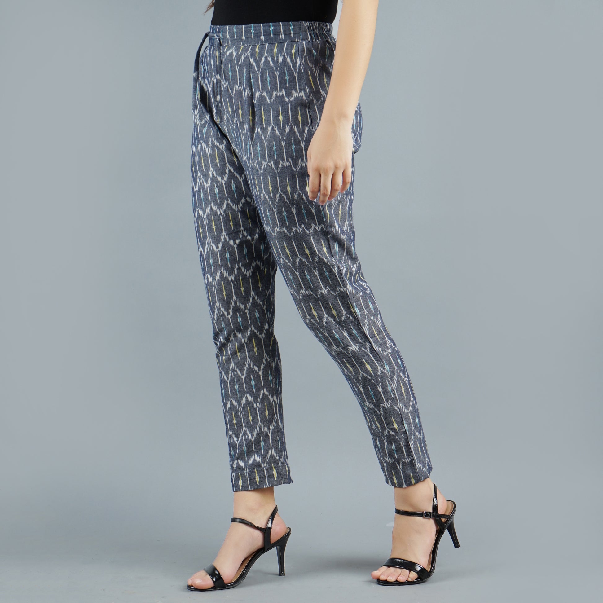 Darzaania Grey Trousers for Women Online