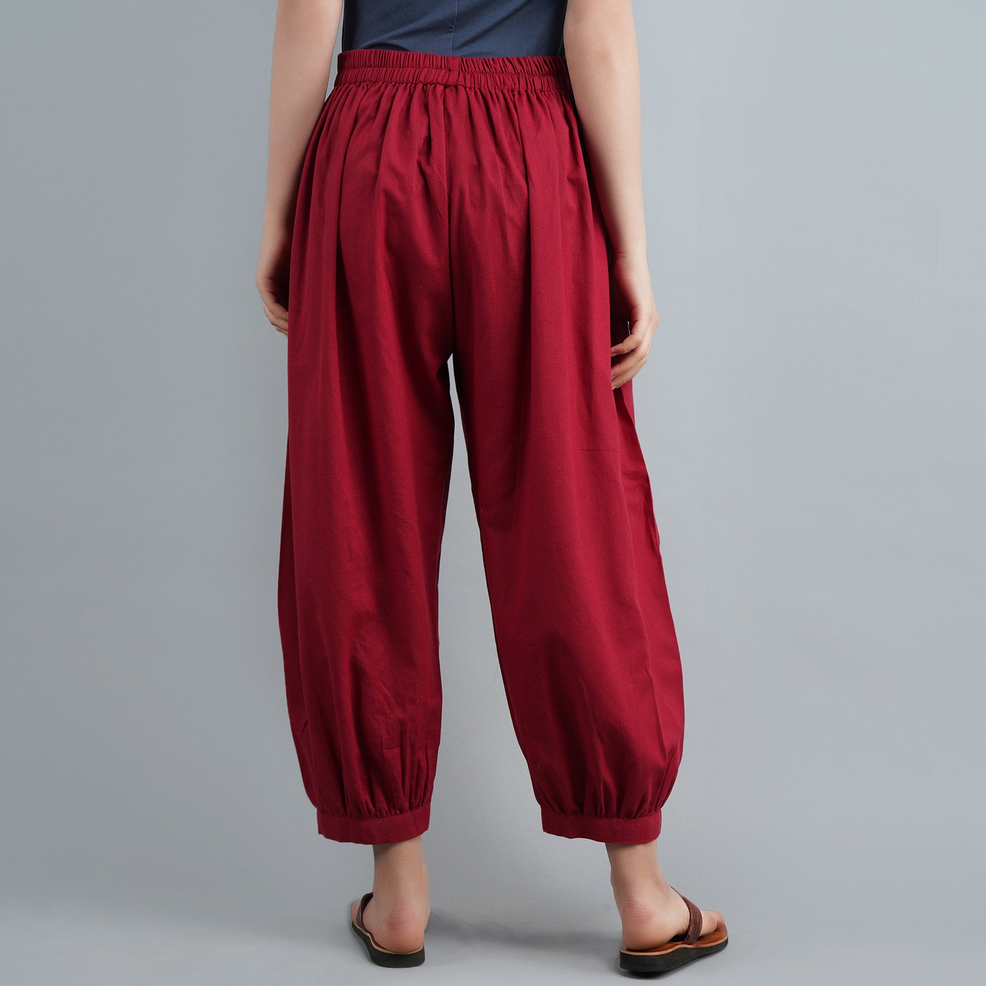 Viku Women's Cotton Harem Pants Pyjama, Free Size, Brown : Amazon.in:  Fashion