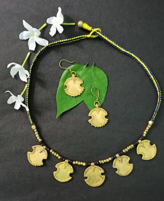 Dhokra Necklace with Earrings