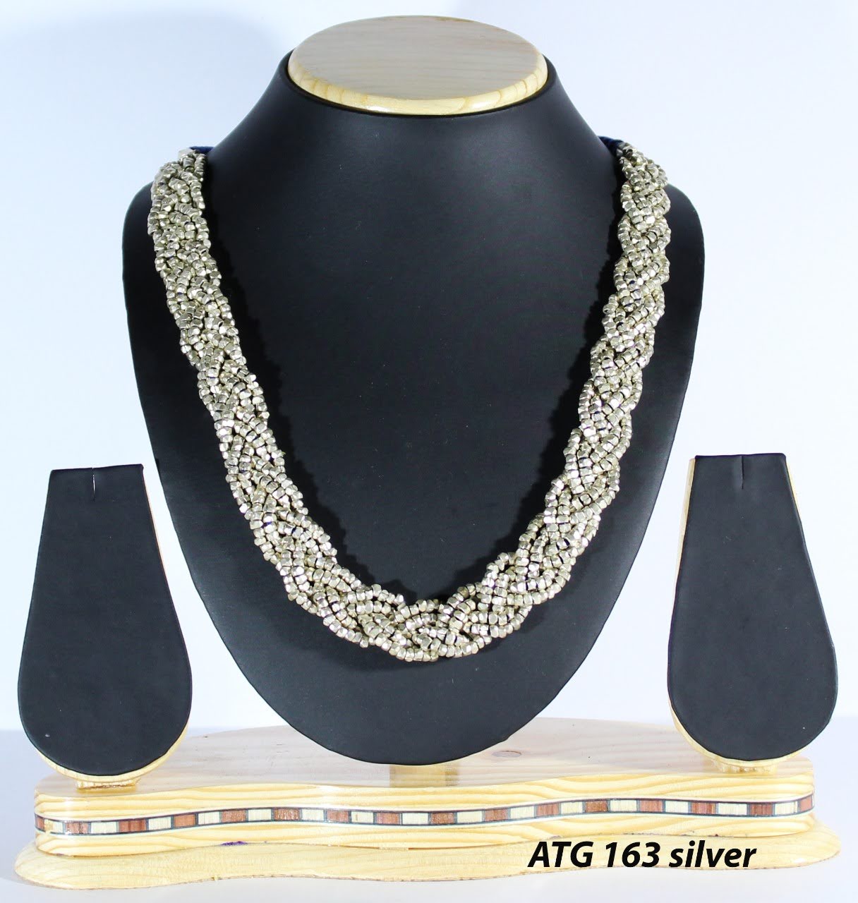 Exclusive Silver Beaded Necklace