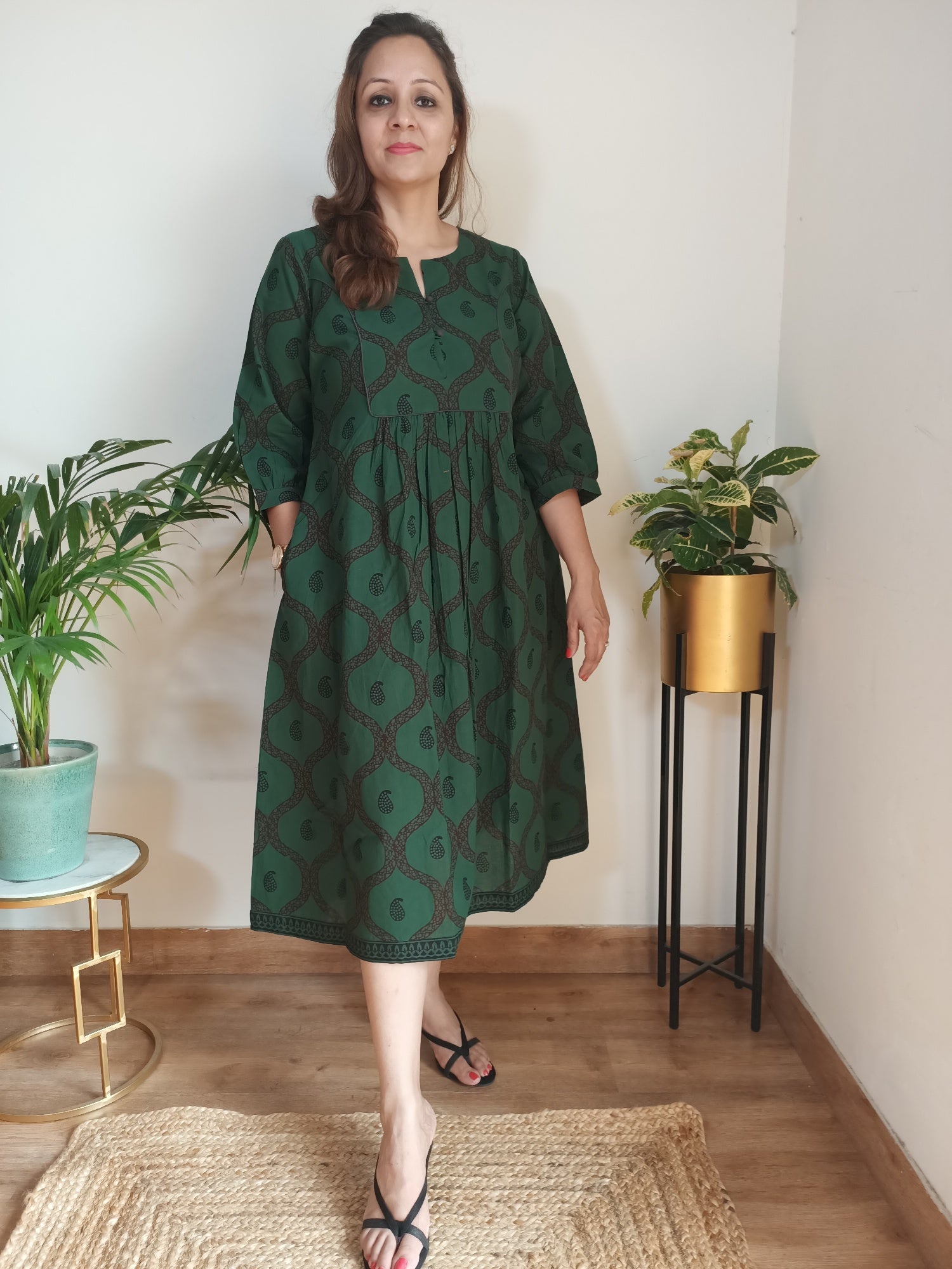 authentic bagh print cotton dress for women online