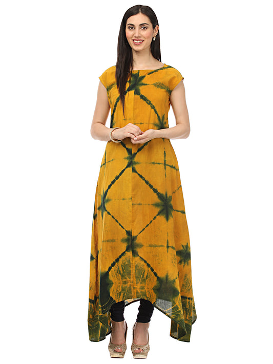 Clamp Dyed Shibori Maxi Dress for women