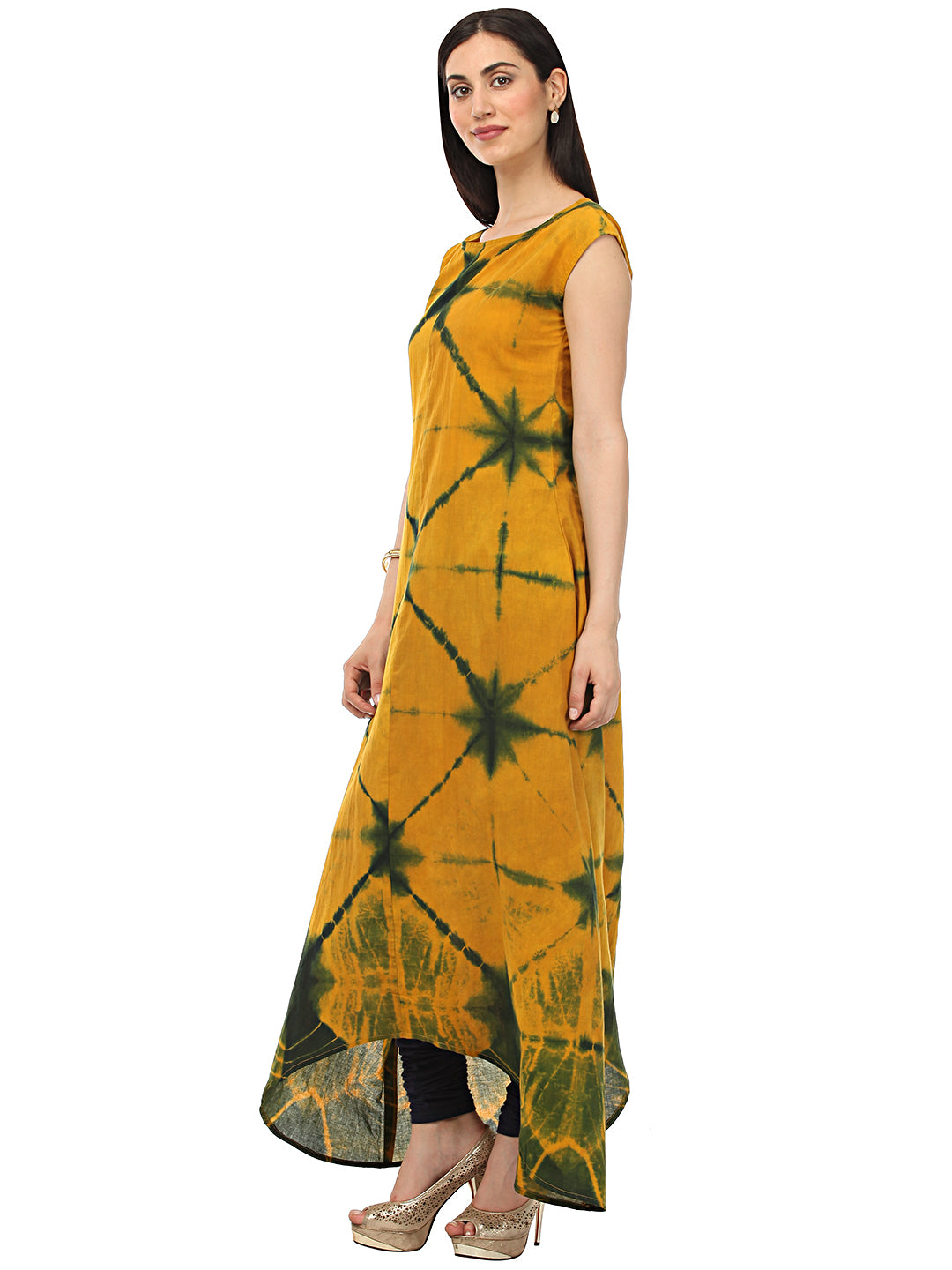 Clamp Dyed Shibori Dress for women