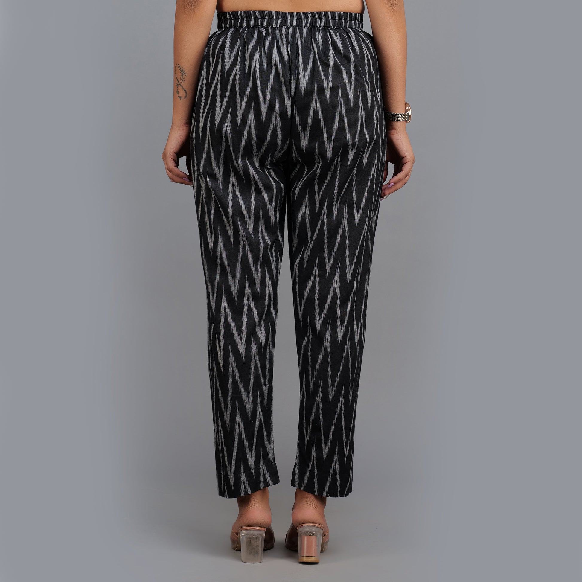 Black pants for Ladies Ikat pants with pockets