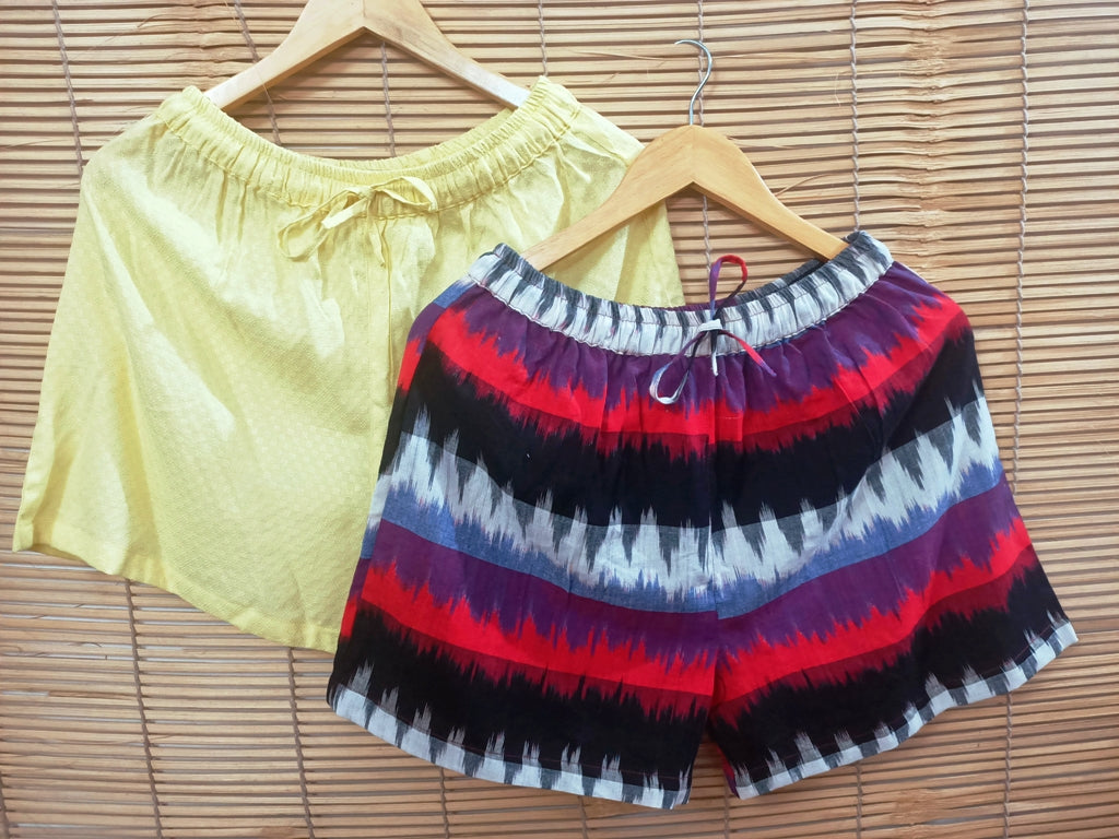 Combo pair of cotton shorts for women