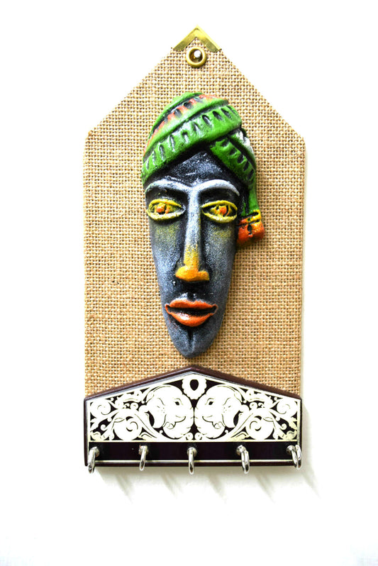 Papier Mache Key Holder - Tribal Art
